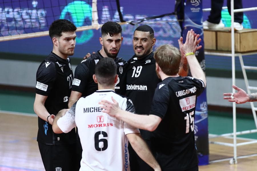 ΠΑΟΚ προκρίθηκε στους τελικούς της Volley League νικώντας τον Μίλωνα