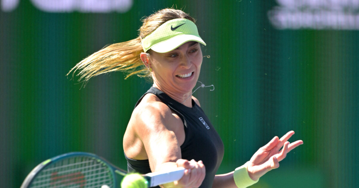 Η Πάουλα Μπαντόσα σε αγώνα τένις