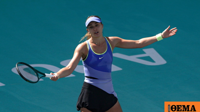 Η Πάουλα Μπαντόσα σε αγώνα τένις