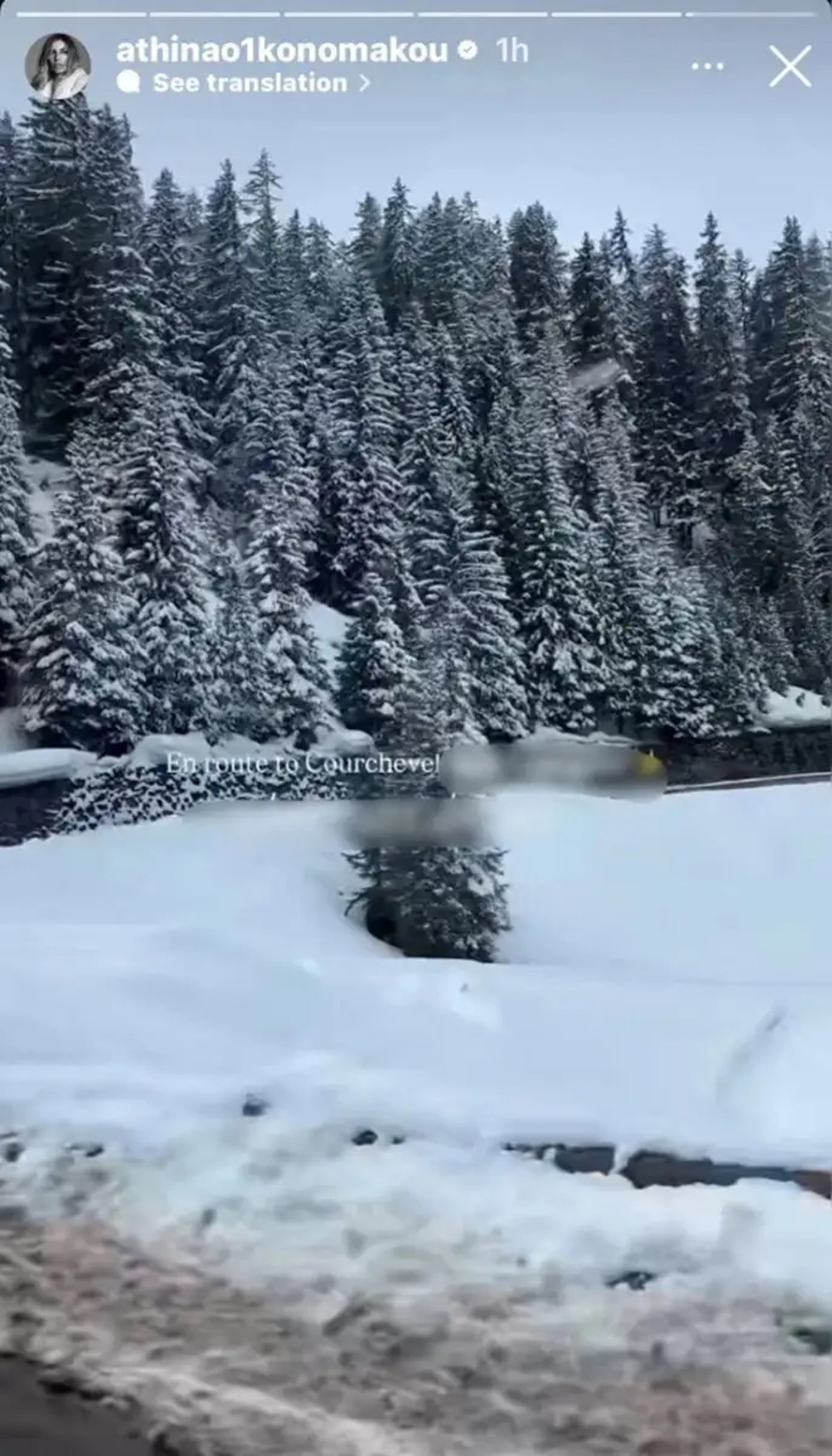 Αθηνά Οικονομάκου Μπρούνο Τσερέλα ταξίδι Κουρσεβέλ Άλπεις