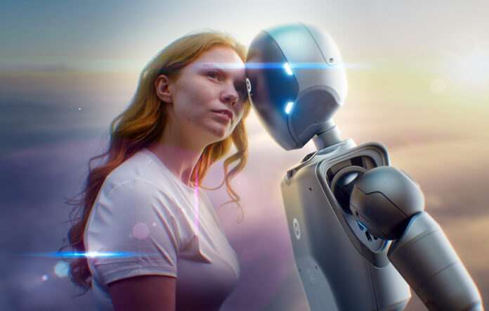 Ρομπότ με εγκεφαλικά σήματα και κάσκα ελέγχου τεχνολογίας