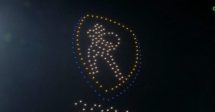 Drone show Παναιτωλικός 100 χρόνια ουρανό Αγρίνιο