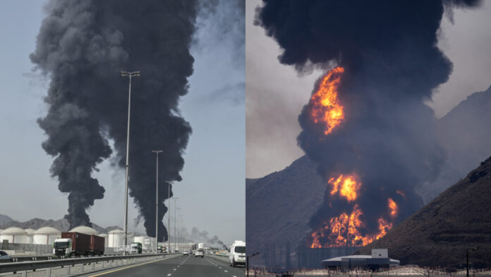 Πυρκαγιά στη Φουτζάιρα μετά από επίθεση drone