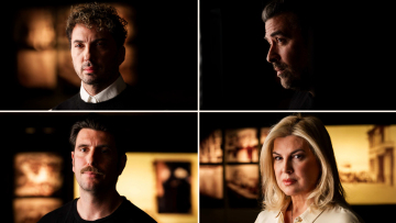 Νούσιας και Παπαδημητρίου σε καμπάνια ποίησης της Αποστολής Νούσιας Παπαδημητρίου καμπάνια ποίησης Αποστολή ηθοποιοί