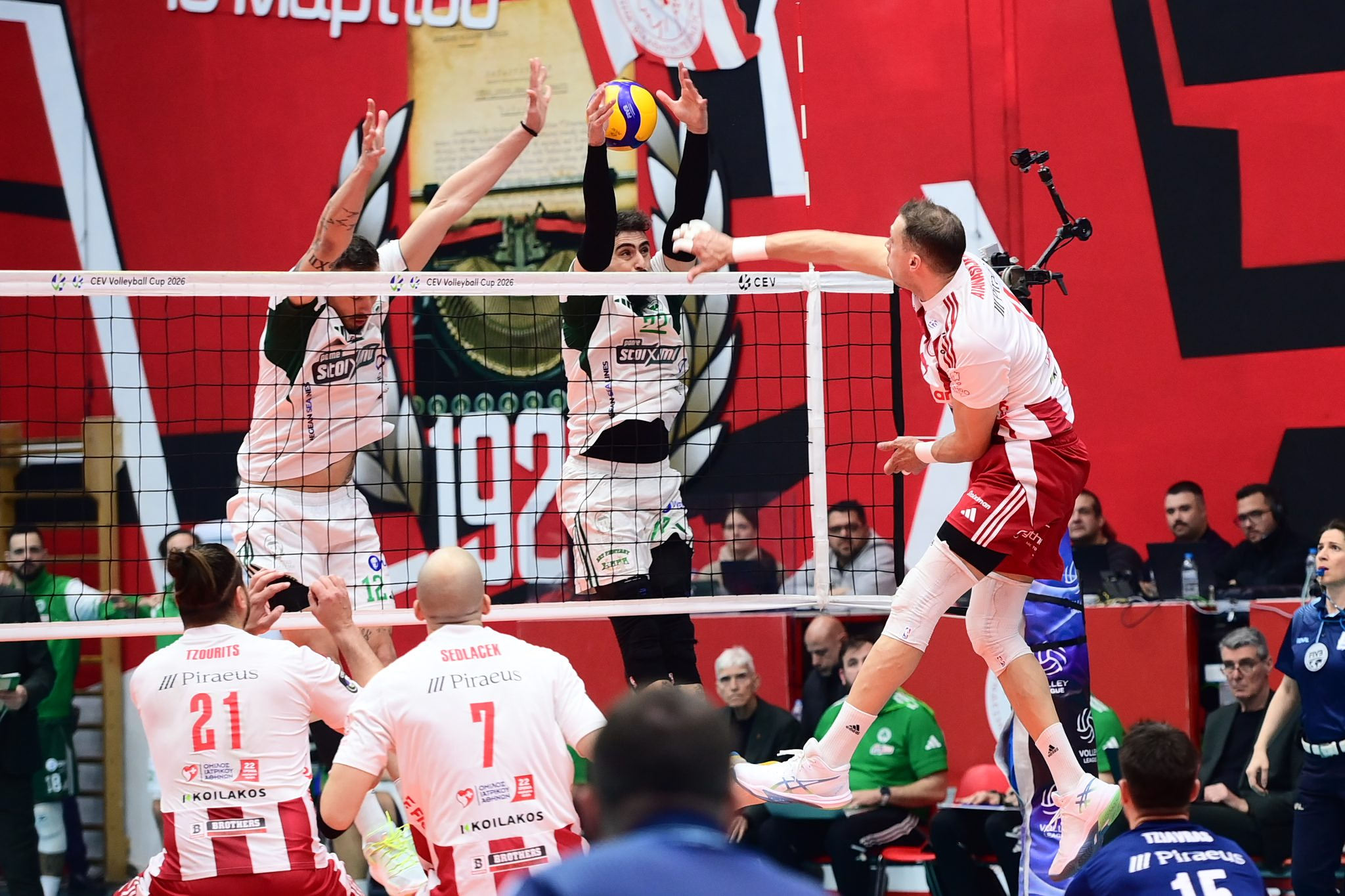 Παναθηναϊκός Ολυμπιακός βόλεϊ ημιτελικός Volley League