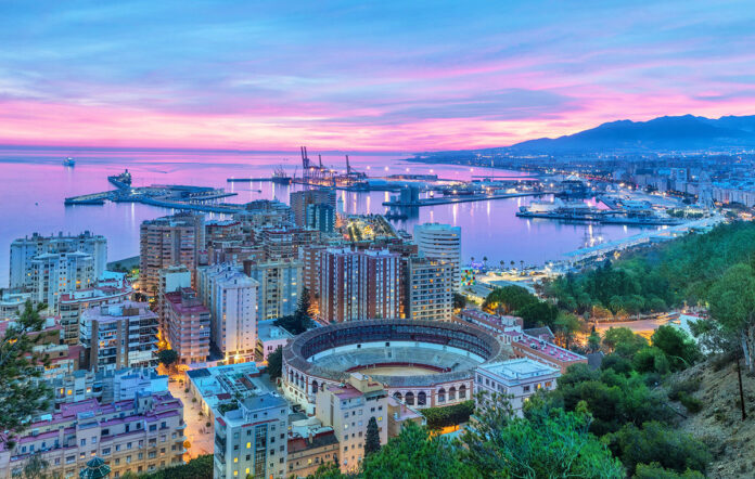 Μάλαγα Ισπανία θέα οχυρό Alcazaba