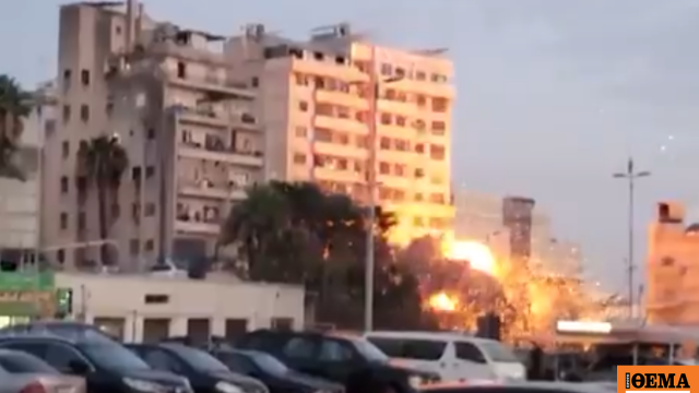 Βομβαρδισμός Βηρυτός κατάρρευση κτηρίου Μπασούρα