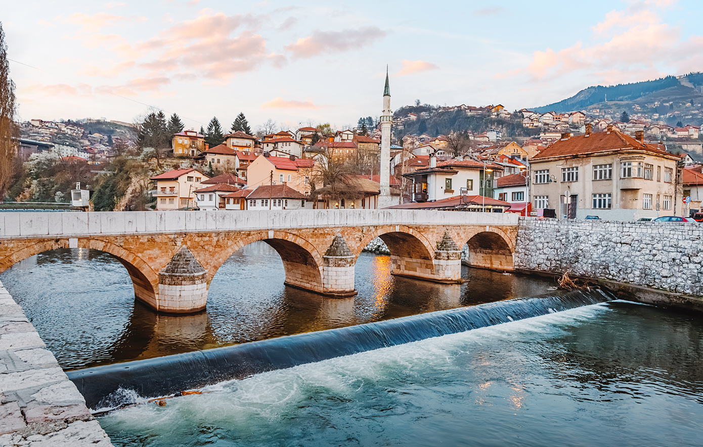Παλιά αγορά Baščaršija στο Σαράγεβο Βοσνία ταξίδι