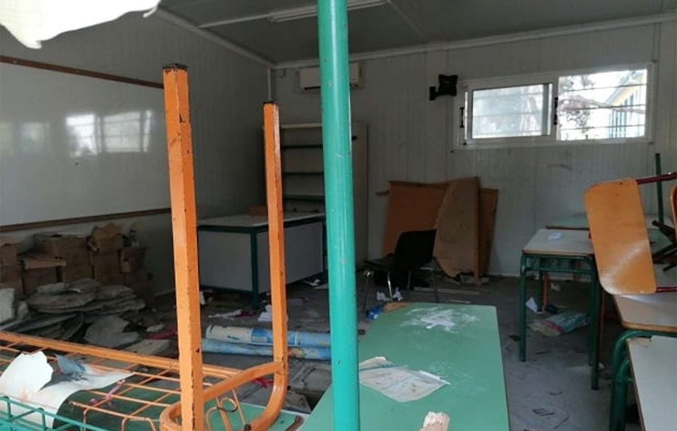 Σχολική αυλή νηπιαγωγείου Θέρμης Θεσσαλονίκη βανδαλισμοί