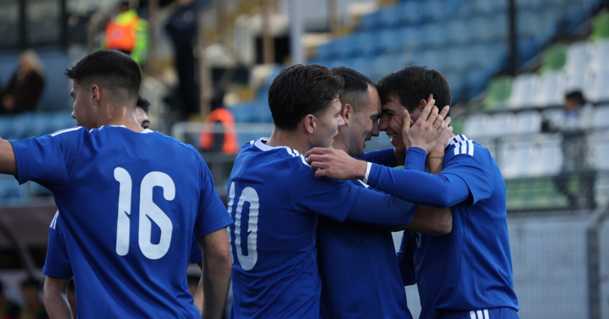 Εθνική Ελπίδων πανηγυρίζει γκολ κατά της Μάλτας