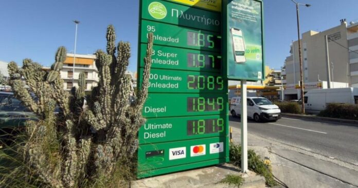 Άνοδος τιμών καυσίμων πρατήρια Ελλάδα