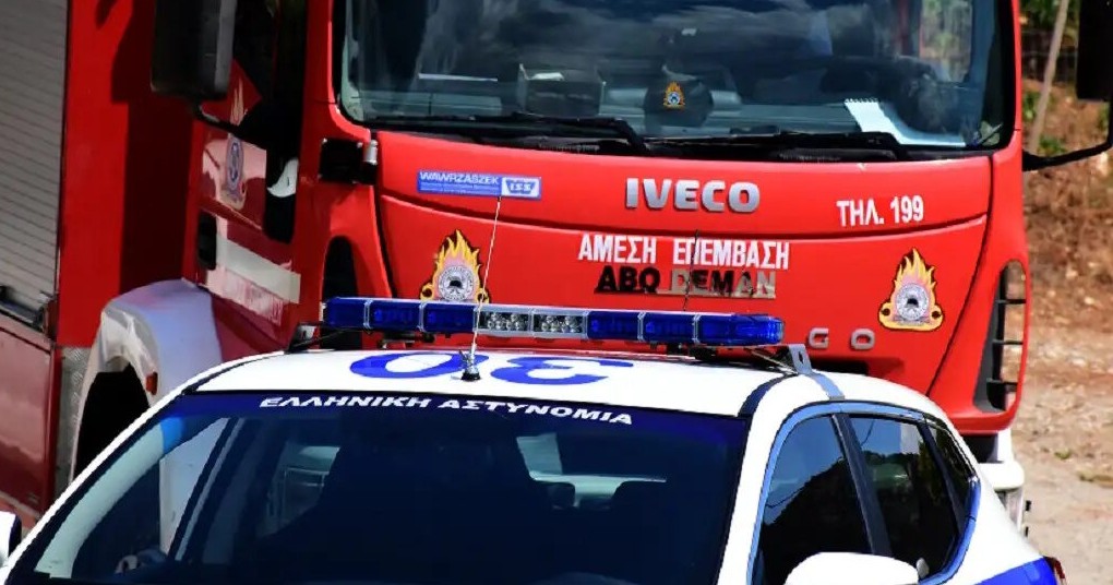 Πυροσβεστική στο εργοστάσιο έκρηξης Πάτρα