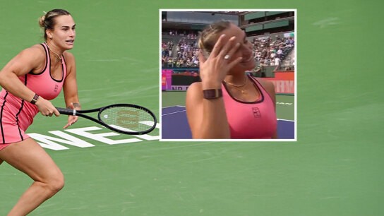 Σαμπαλένκα δαχτυλίδι αρραβώνων Indian Wells τένις