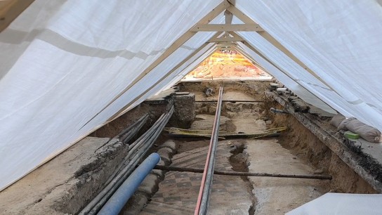 Αρχαίο ψηφιδωτό ανακάλυψη οδό Ευριπίδου Αθήνα