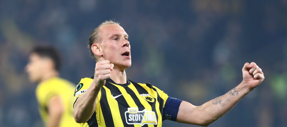 Ντομαγκόι Βίντα με τη φανέλα της ΑΕΚ σε αγώνα πρωταθλήματος