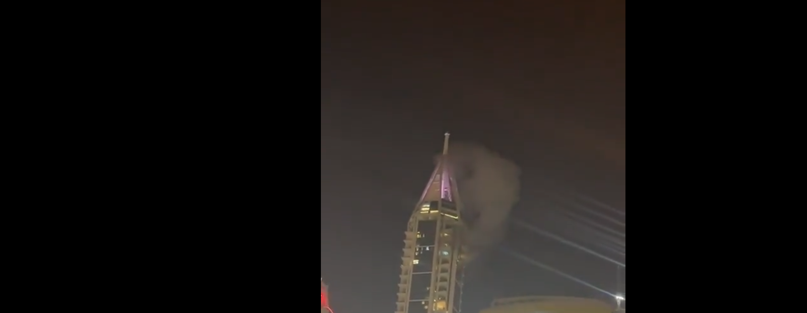 Θραύσματα ιρανικού πυραύλου στο Ντουμπάι Marina