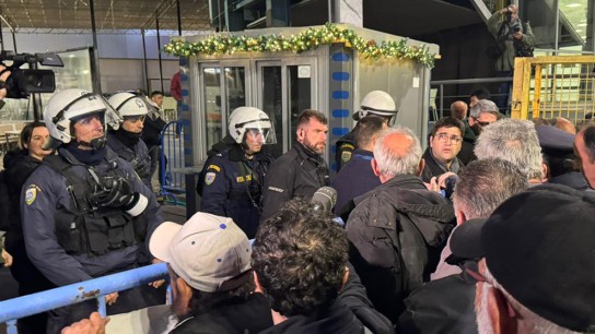 Αγρότες με τρακτέρ στα εγκαίνια Agrotica Θεσσαλονίκη