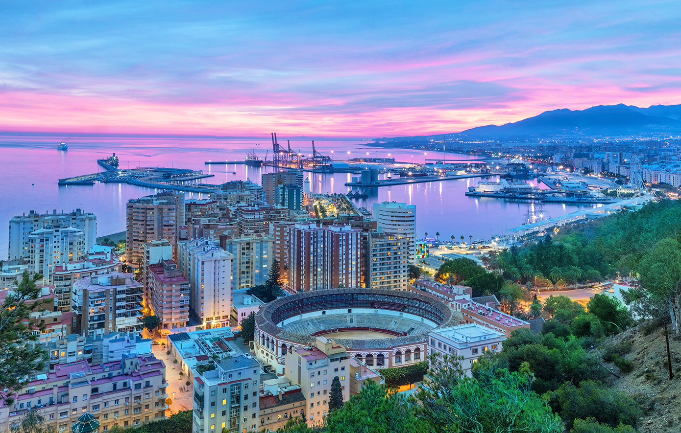 Μάλαγα Ισπανία θέα οχυρό Alcazaba