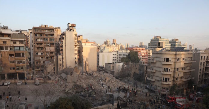 Βομβαρδισμός Βηρυτός κατάρρευση κτηρίου Μπασούρα