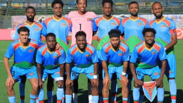 Ποδοσφαιριστές Ερυθραίας αγώνα Εσουατίνι