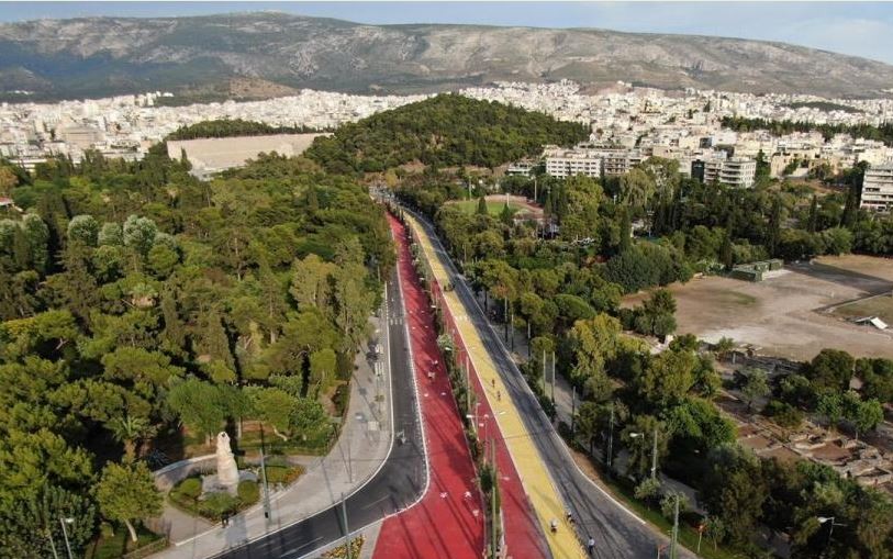 Η ανανεωμένη λεωφόρος Βασιλίσσης Όλγας στην Αθήνα
